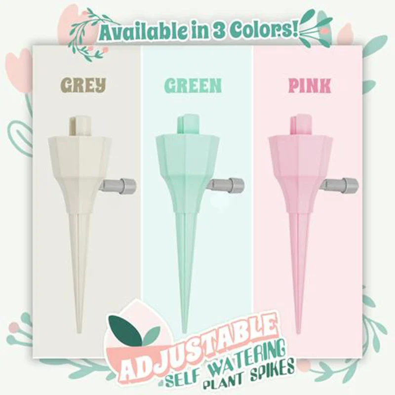 Adjustable Self Watering Plant Spikes Automatic Watering Device Timing Drip System for Home Vacation Plant Watering Sprinklers
Adjustable Self Watering Plant Spikes Automatic Watering Device Timing Drip System for Home Vacation Plant Watering Sprinklers