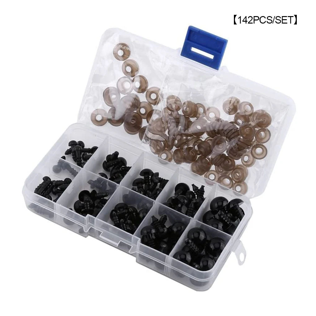 142pcs Plastic Safety Eye Toy Eyeball Dolls Eyes Portable Lightweight Reusable Toys Screw Eyes Easy Installment
142pcs Plastic Safety Eye Toy Eyeball Dolls Eyes Portable Lightweight Reusable Toys Screw Eyes Easy Installment
