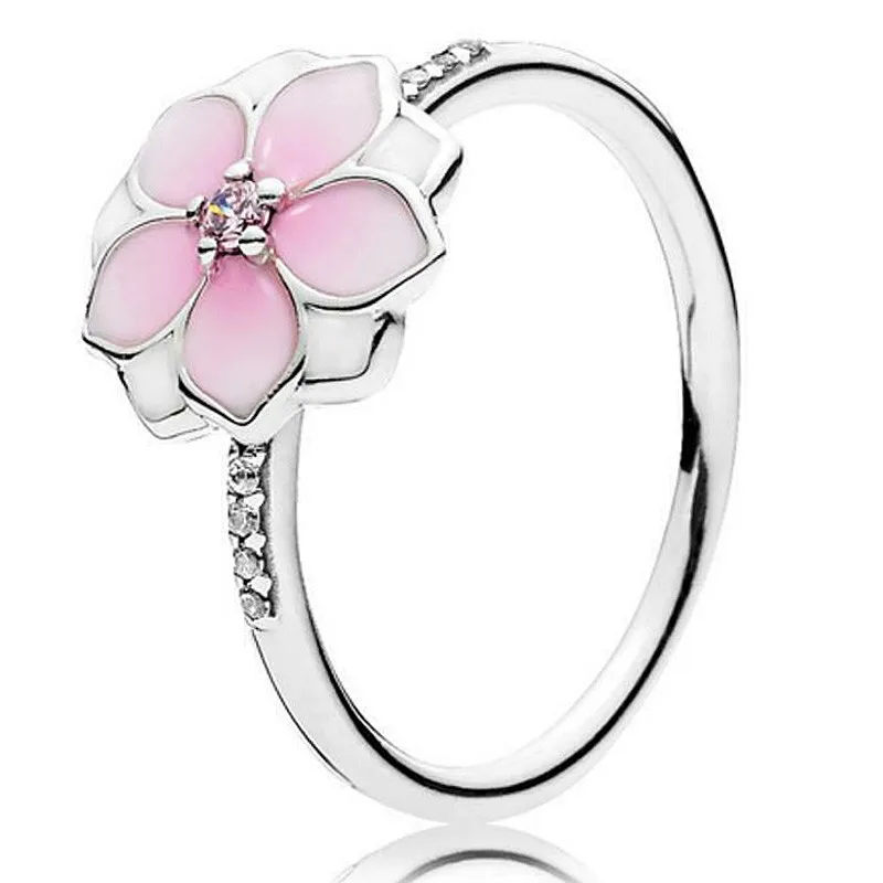 Original Moments Pink Enamel Magnolia Bloom With Crystal Ring For Women 925 Sterling Silver Wedding Gift Fashion Jewelry
Original Moments Pink Enamel Magnolia Bloom With Crystal Ring For Women 925 Sterling Silver Wedding Gift Fashion Jewelry