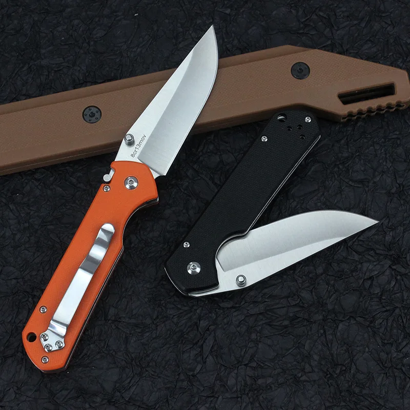 

Folding Knife Tactical Survival Knife Hunting Camping Edc High Hardness Outdoor Pocket Knives Sharp 8Cr13mov Fruit Blade Tool
