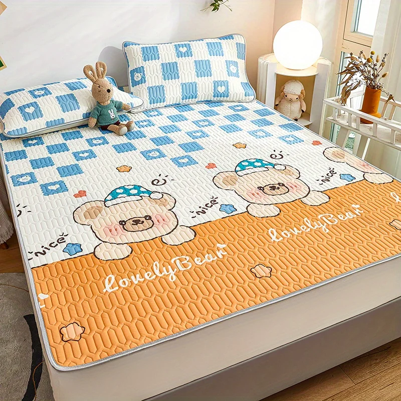Summer Cool Feeling Foldable Latex Mat Breathable Non-slip Bedding Set Bear Sunflower Print Latex Mat For Bedroom Guest Room
Summer Cool Feeling Foldable Latex Mat Breathable Non-slip Bedding Set Bear Sunflower Print Latex Mat For Bedroom Guest Room