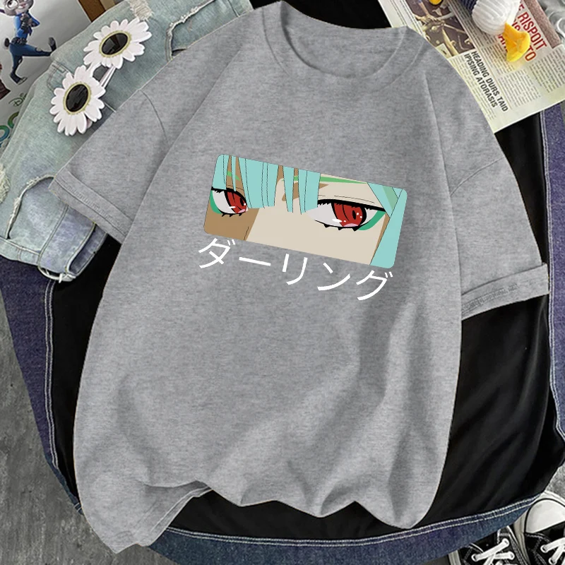 

Darling In The Franxx Print Breathable T-shirt Harajuku Anime Sport Casual Short Sleeve Top 2022 Fashion Crewneck Soft Camisetas