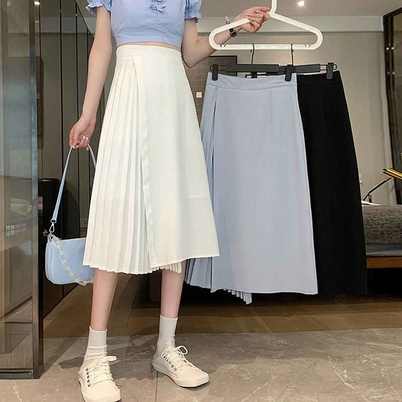 Skirts Womens Irregular Temperament Pleated Skirt Female Summer New Style Korean Style High Waist Thin A-line Skirt Long Skirt
Skirts Womens Irregular Temperament Pleated Skirt Female Summer New Style Korean Style High Waist Thin A-line Skirt Long Skirt