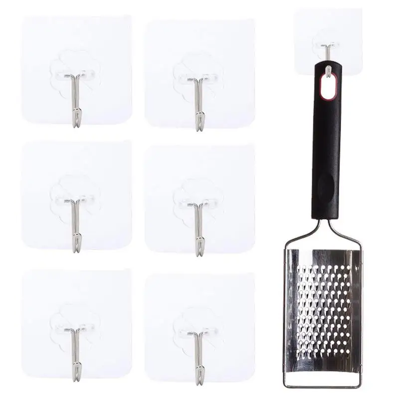 6PCS Seamless Hooks Strong Transparent Suction Cup Sucker Wall Hooks Hanger Punch-free Strong Adhesive For Kitchen Bathroom
6PCS Seamless Hooks Strong Transparent Suction Cup Sucker Wall Hooks Hanger Punch-free Strong Adhesive For Kitchen Bathroom