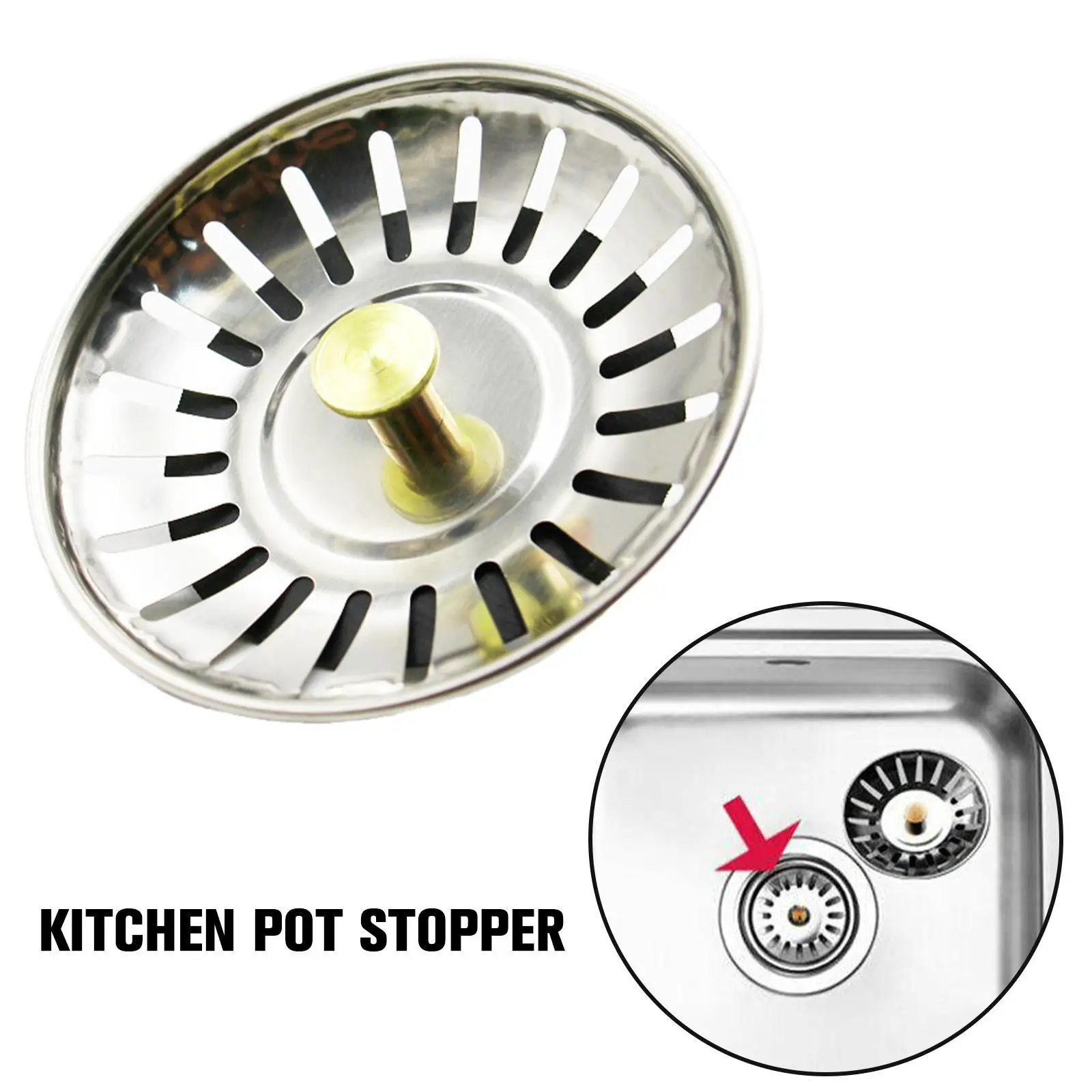 1Pc Kitchen Sink Plug Strainer Drainer Steel Drain Waste Plug Floor Drain Kitchen Strainer Accessories
1Pc Kitchen Sink Plug Strainer Drainer Steel Drain Waste Plug Floor Drain Kitchen Strainer Accessories