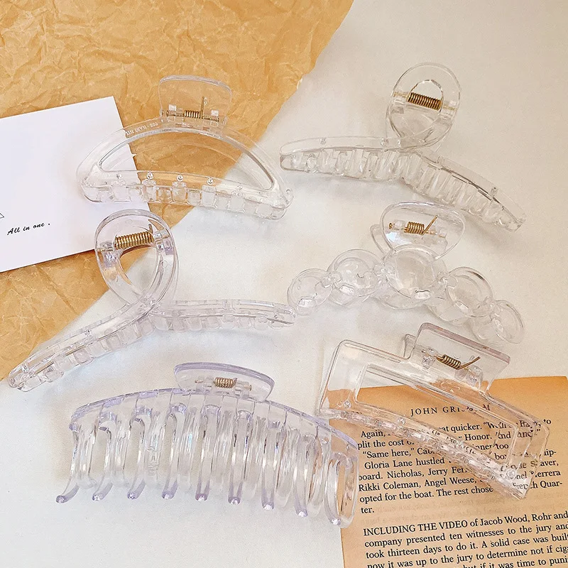 New Transparent Hair Claw Women Girls Beige Acrylic Hair Clips Bath Ponytail Clip Hair Barrette Crab Hair Claws Hair Accessories
New Transparent Hair Claw Women Girls Beige Acrylic Hair Clips Bath Ponytail Clip Hair Barrette Crab Hair Claws Hair Accessories