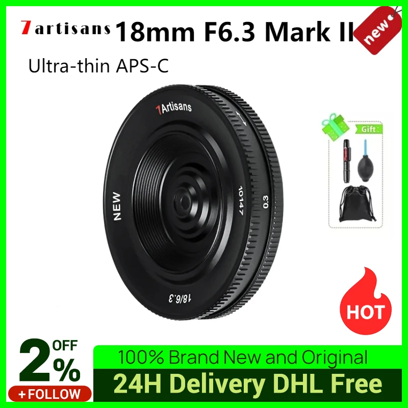7artisans 7artisans 18 мм F6.3 Mark II Ультра-тонкий зеркальный объектив для Sony E Fujifilm FX Nikon Z Micro 4/3 Canon APS-C
7artisans 7artisans 18 мм F6.3 Mark II Ультра-тонкий зеркальный объектив для Sony E Fujifilm FX Nikon Z Micro 4/3 Canon APS-C