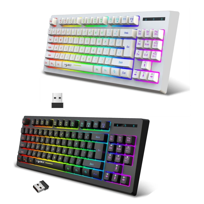 L100 RGB Backlit Gaming Keyboard 2.4G Wireless Two-color Injection Game Switches
L100 RGB Backlit Gaming Keyboard 2.4G Wireless Two-color Injection Game Switches