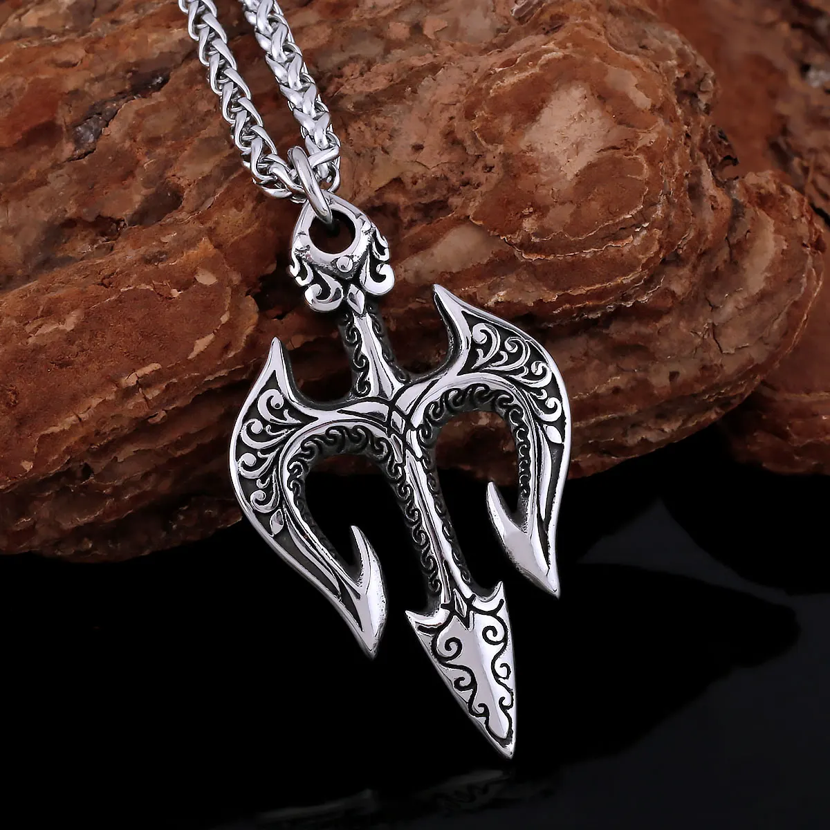 Nordic Viking Poseidon Simple Three-pronged Poke Necklace Men's Retro Fashion Hip Hop Stainless Steel Pendant Gift High Quality
Nordic Viking Poseidon Simple Three-pronged Poke Necklace Men's Retro Fashion Hip Hop Stainless Steel Pendant Gift High Quality