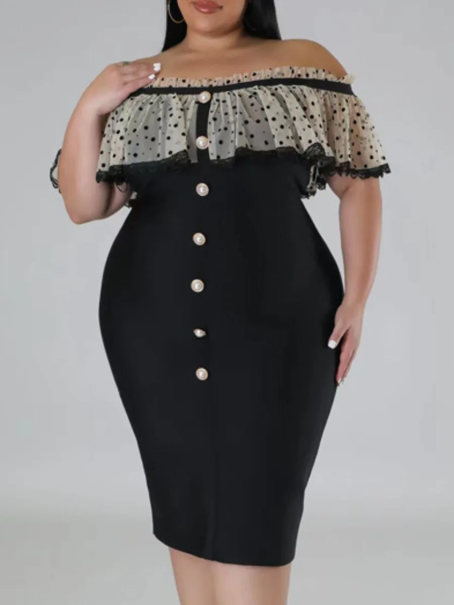 LW Plus Size Off The Shoulder Dot Print Bodycon Dress summer Maxi Prom Dress Evening Party Dresses Summer Women Dresses
LW Plus Size Off The Shoulder Dot Print Bodycon Dress summer Maxi Prom Dress Evening Party Dresses Summer Women Dresses