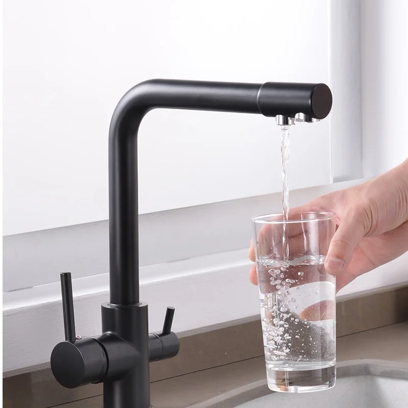 Black Water Filtered Kitchen Faucet Mixer Tap Drinking Water Filter Hot and Cold Water Filter Purifier Sink Tap кран для кухни
Black Water Filtered Kitchen Faucet Mixer Tap Drinking Water Filter Hot and Cold Water Filter Purifier Sink Tap кран для кухни