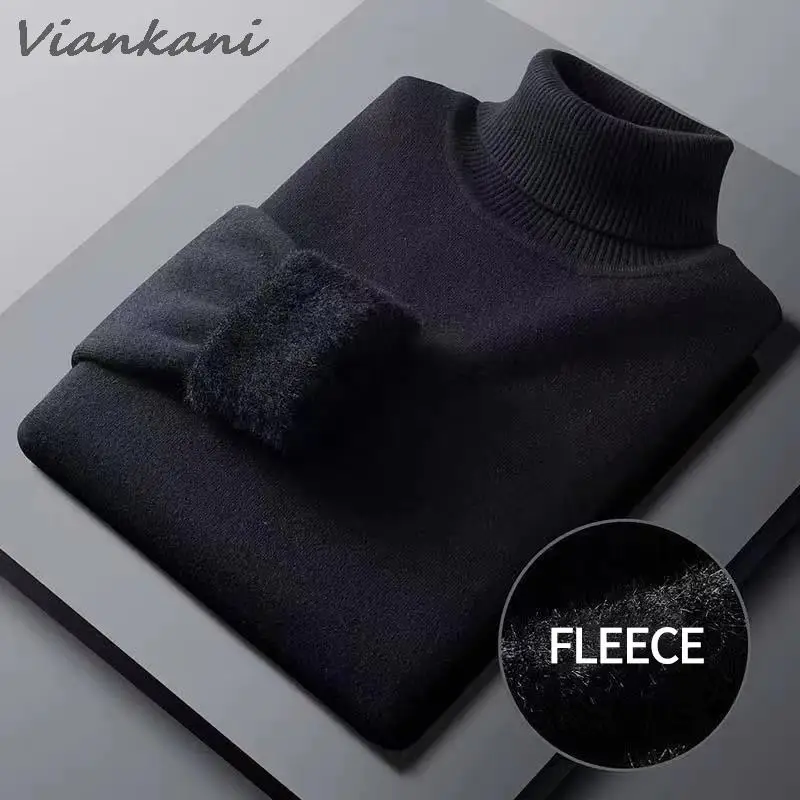 Men's Turtleneck Sweater Black Classic Fleece Casual Pullovers Winter Thick Male Base Shirt Turn-down Collar Warm Knit Sweaters
Men's Turtleneck Sweater Black Classic Fleece Casual Pullovers Winter Thick Male Base Shirt Turn-down Collar Warm Knit Sweaters