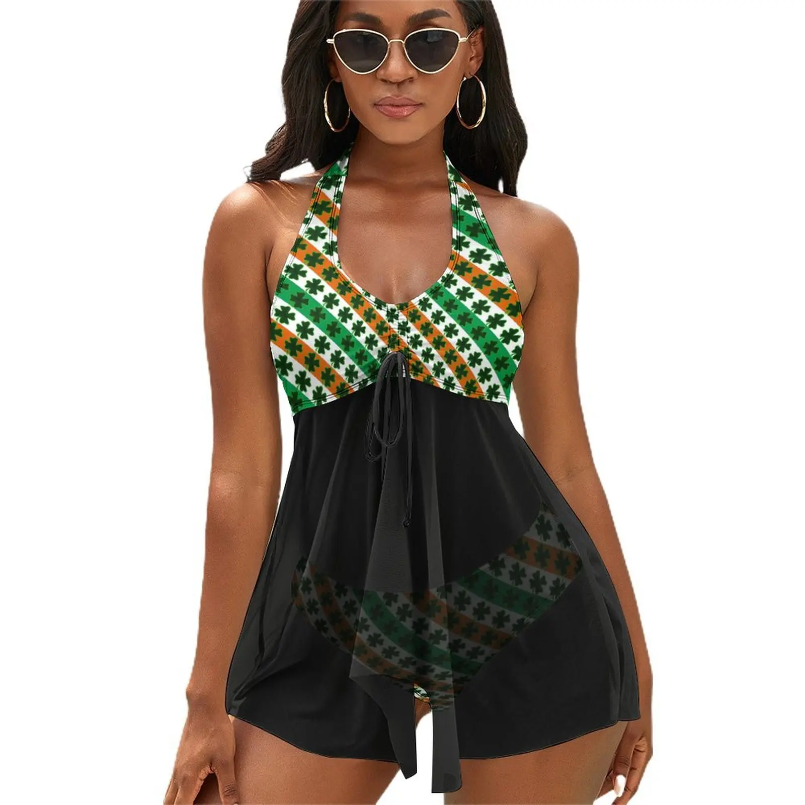 Sexy St Patricks Day Bikini Swimsuit Shamrock And Stripes Simple Swimwear High Cut Pattern Bikini Set Push Up Surfing Beachwear
Sexy St Patricks Day Bikini Swimsuit Shamrock And Stripes Simple Swimwear High Cut Pattern Bikini Set Push Up Surfing Beachwear