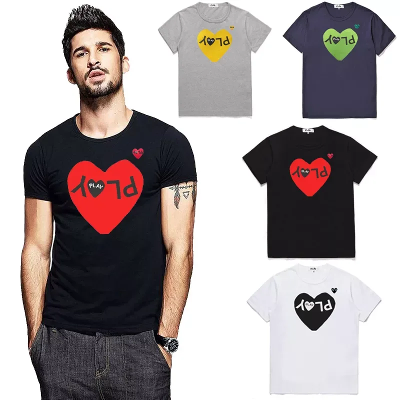 NEW IN Men Women T-shirt Cotton Letter Printing Heart Embroidery O-neck Short-sleeved Pullover Summer Couple Loose Casual T-shir
NEW IN Men Women T-shirt Cotton Letter Printing Heart Embroidery O-neck Short-sleeved Pullover Summer Couple Loose Casual T-shir