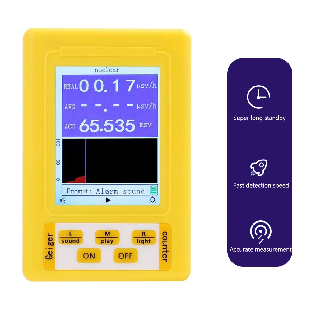 BR-9C Handheld Radiation Detector Digital Nuclear Radiation Detector for Professional Geiger Counter Type Dosimeter Tester
BR-9C Handheld Radiation Detector Digital Nuclear Radiation Detector for Professional Geiger Counter Type Dosimeter Tester