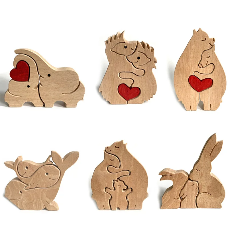 Ornaments Mother's Day Gift Wood Products Series Animal Rabbit Family Elephant Heart-shaped Solid Creative Gift Home Decoration
Ornaments Mother's Day Gift Wood Products Series Animal Rabbit Family Elephant Heart-shaped Solid Creative Gift Home Decoration