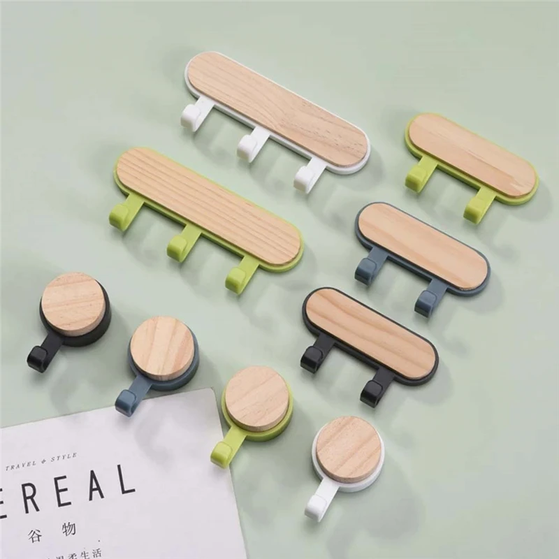 1/2/3 Wooden Hooks Self Adhesive Door Wall Hangers Hooks Key Holder Towel Hat Storage Racks Wall Organizer Kitchen Home Decor
1/2/3 Wooden Hooks Self Adhesive Door Wall Hangers Hooks Key Holder Towel Hat Storage Racks Wall Organizer Kitchen Home Decor