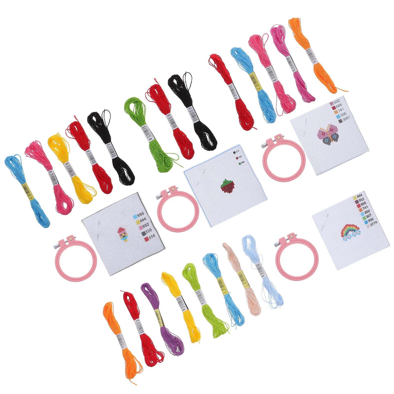 Kids Cross Stitch Beginner: Needlepoint Starter Projects 4pcs Sewing Embroidery Keychain Set for Backpack Charms Party Favor
Kids Cross Stitch Beginner: Needlepoint Starter Projects 4pcs Sewing Embroidery Keychain Set for Backpack Charms Party Favor