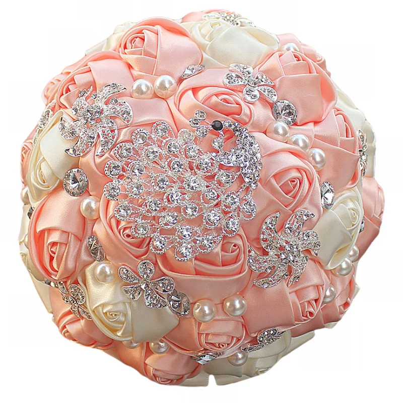 VOHSIAHPO Bridal Wedding Bouquet Bridesmaid Silk Shell Pink Rose Diamond Brooch Bouquet Artificial Flower Wedding Accessories
VOHSIAHPO Bridal Wedding Bouquet Bridesmaid Silk Shell Pink Rose Diamond Brooch Bouquet Artificial Flower Wedding Accessories