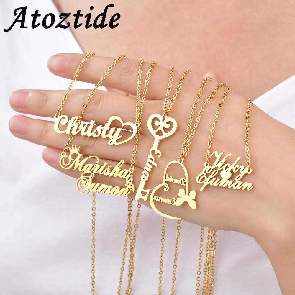 Atoztide Custom Letter Necklaces Personalized Jewelry Chain Pendant Name Gold Necklace for Women Stainless Steel Gifts
Atoztide Custom Letter Necklaces Personalized Jewelry Chain Pendant Name Gold Necklace for Women Stainless Steel Gifts