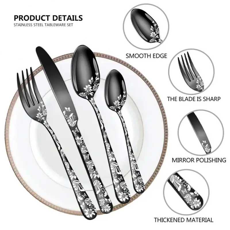Kitchen Accessories Tableware Suit Stainless Steel Food-grade Tableware Western Steak 24 Piece Patterned Fork And Spoon Set
Kitchen Accessories Tableware Suit Stainless Steel Food-grade Tableware Western Steak 24 Piece Patterned Fork And Spoon Set
