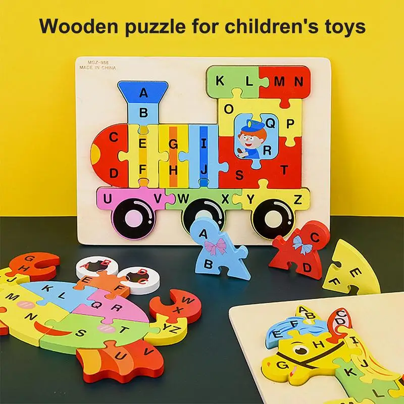 

Деревянная головоломка с мультяшными животными, узором движения, головоломки, игра, детские развивающие обучающие игрушки для детей