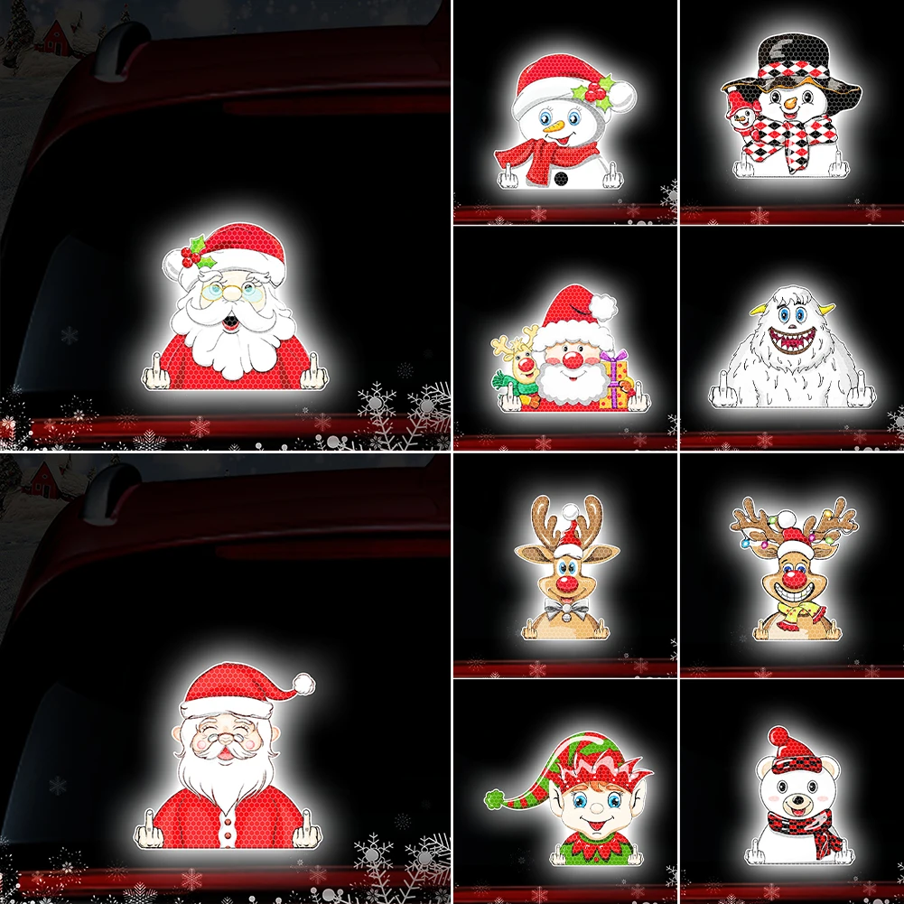 Christmas Car Decoration Reflective Christmas Santa Claus Sticker For Car Night Driving Safety Auto Decal Funny Snowman Reindeer
Christmas Car Decoration Reflective Christmas Santa Claus Sticker For Car Night Driving Safety Auto Decal Funny Snowman Reindeer