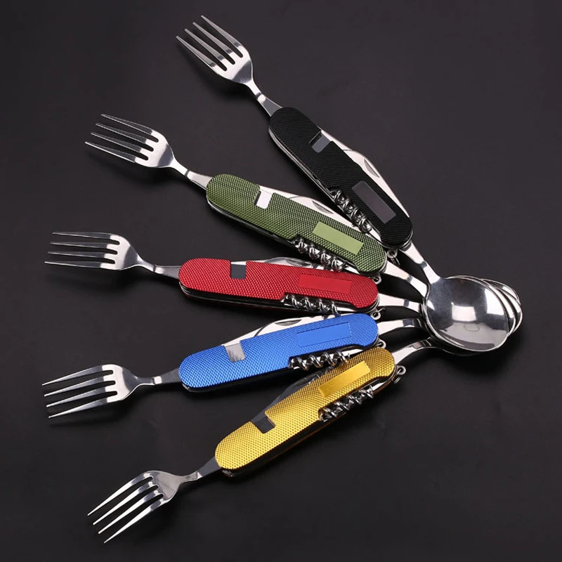 h626 Multi-function folding and detachable combination outdoor travel tableware, spoon, fork, Bottle opener screwdriver tablewar
h626 Multi-function folding and detachable combination outdoor travel tableware, spoon, fork, Bottle opener screwdriver tablewar