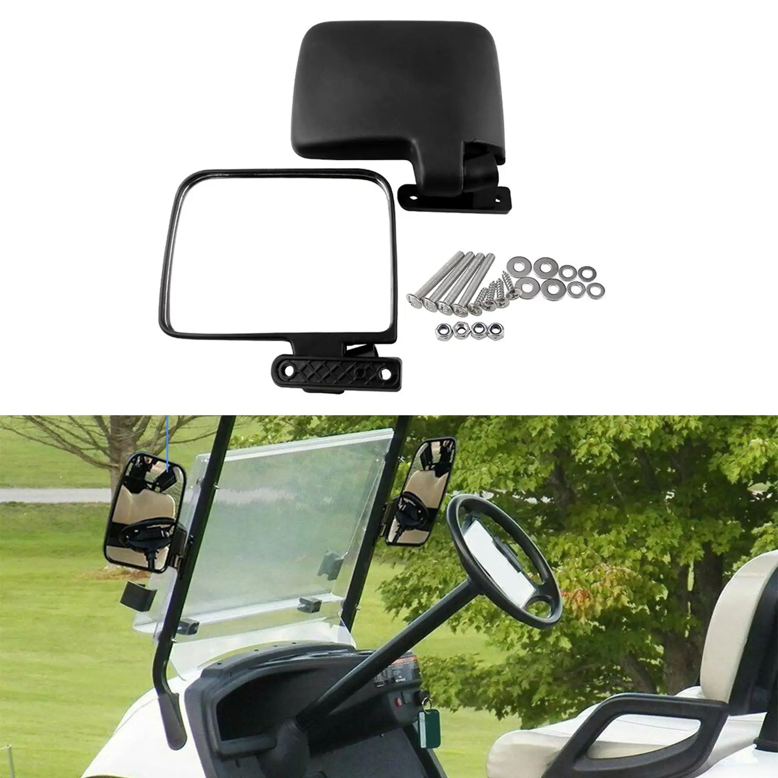 Golf Cart Mirrors Universal Folding Side View Mirrors Flexible Adjustment for Club Car Carts
Golf Cart Mirrors Universal Folding Side View Mirrors Flexible Adjustment for Club Car Carts
