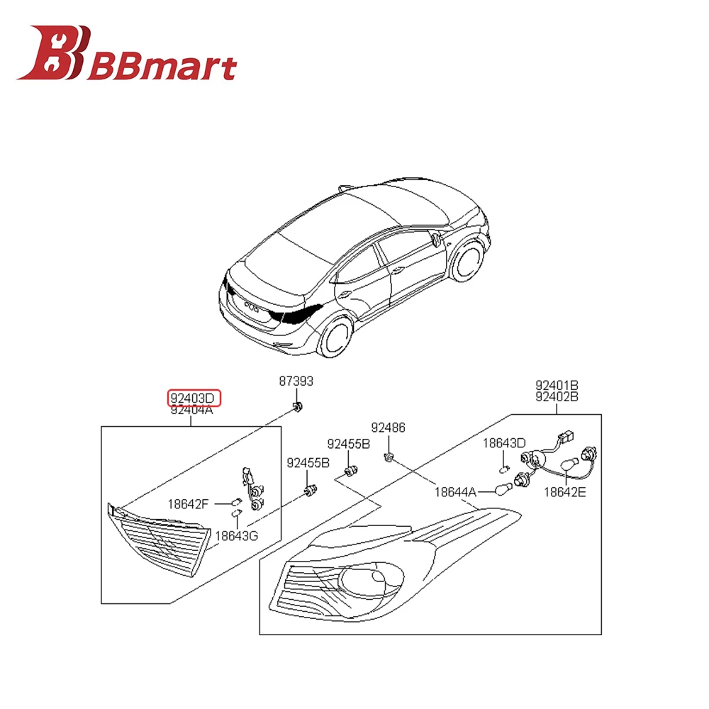 92403-4V500 BBmart Auto PArts 1 Pcs Tail Light Rear Lamp Left For Hyundai ELANTRA MD 11 Wholesale Factory Price Car Accessories
92403-4V500 BBmart Auto PArts 1 Pcs Tail Light Rear Lamp Left For Hyundai ELANTRA MD 11 Wholesale Factory Price Car Accessories