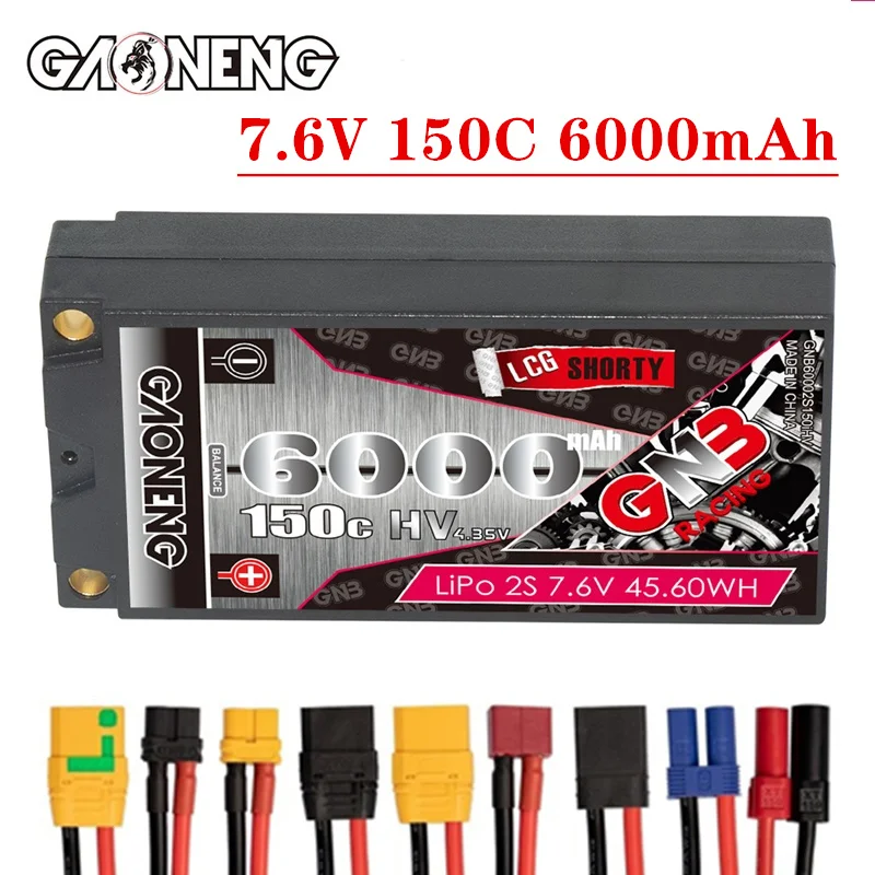 Upgraded GNB 2S 7.6V 6000mAh Hardcase LCG Shorty 5.0mm Bullet LiHV Battery For 1/10 RC Car RC Boat Part 150C 7.6V Battery
Upgraded GNB 2S 7.6V 6000mAh Hardcase LCG Shorty 5.0mm Bullet LiHV Battery For 1/10 RC Car RC Boat Part 150C 7.6V Battery