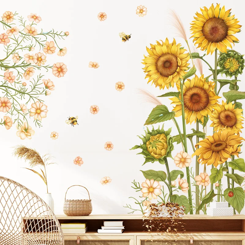 Sunflower Wall Decals for Sofa Background Bedroom Decoration Vinyl Wallpaper Murals Self-adhesive Wall Stickers Flowers
Sunflower Wall Decals for Sofa Background Bedroom Decoration Vinyl Wallpaper Murals Self-adhesive Wall Stickers Flowers