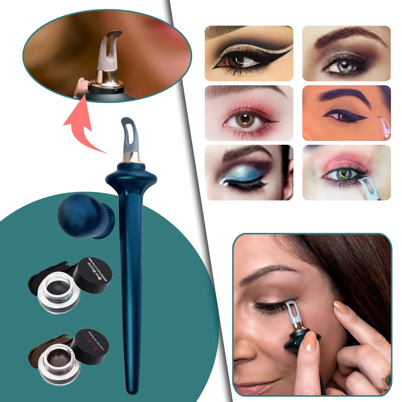 Easy No-Skip Eyeliner Reusable Silicone Eyeliner Brush For Make Up Shaky Hands Eyeliner Guide Tool Dropshipping
Easy No-Skip Eyeliner Reusable Silicone Eyeliner Brush For Make Up Shaky Hands Eyeliner Guide Tool Dropshipping