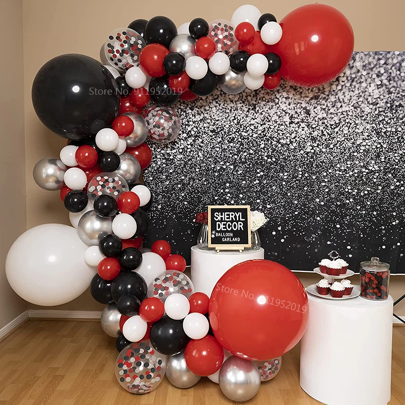 Red and Black Balloon Garland Kit Party Decorations for Graduation or Boy Birthday - BBQ Baby Shower, Casino, Poker, Vegas, Lady
Red and Black Balloon Garland Kit Party Decorations for Graduation or Boy Birthday - BBQ Baby Shower, Casino, Poker, Vegas, Lady