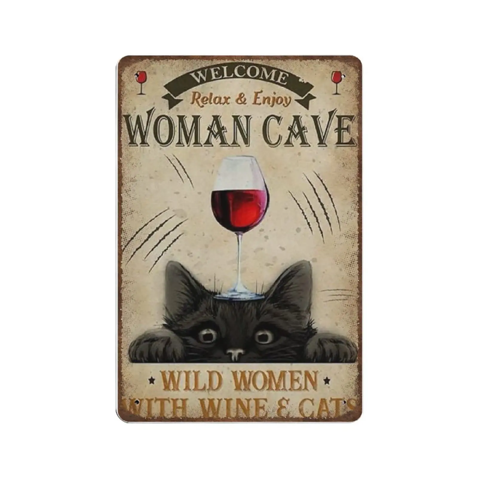 Vintage Metal Tin Sign Plaque,Wine and Cats Tin Sign,Man cave Pub Club Cafe Home Decor Plate,Birthday Anniversary Housewarming G
Vintage Metal Tin Sign Plaque,Wine and Cats Tin Sign,Man cave Pub Club Cafe Home Decor Plate,Birthday Anniversary Housewarming G