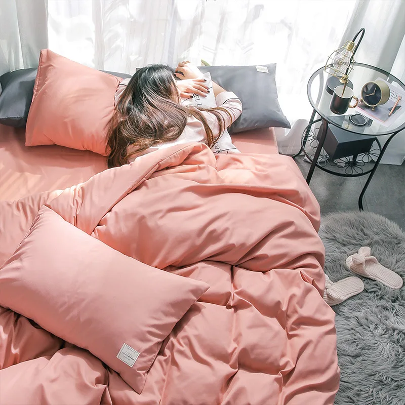 Japan Style Bedding Set Duvet Cover bed Flat Sheet Pillowcase 4pcs Bed Linen Solid Color Duvet Cover Set Bedclothes
Japan Style Bedding Set Duvet Cover bed Flat Sheet Pillowcase 4pcs Bed Linen Solid Color Duvet Cover Set Bedclothes