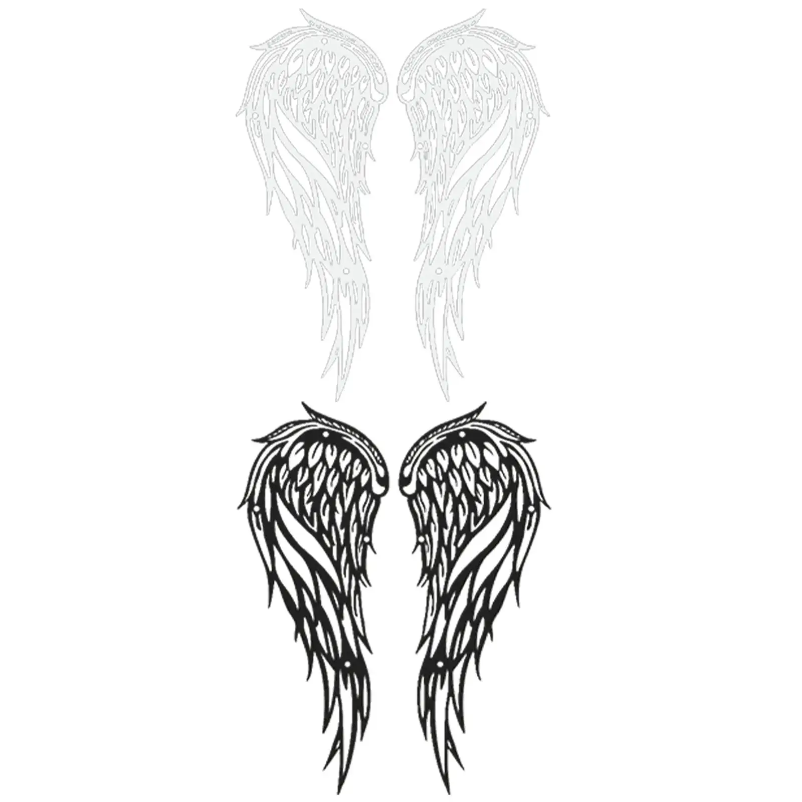 

Rustic Pair of Angel Wing Crafts Retro Style Decorative Engraved Metal Wall Art Sculpture for Statue Indoor Outdoor Living Room
