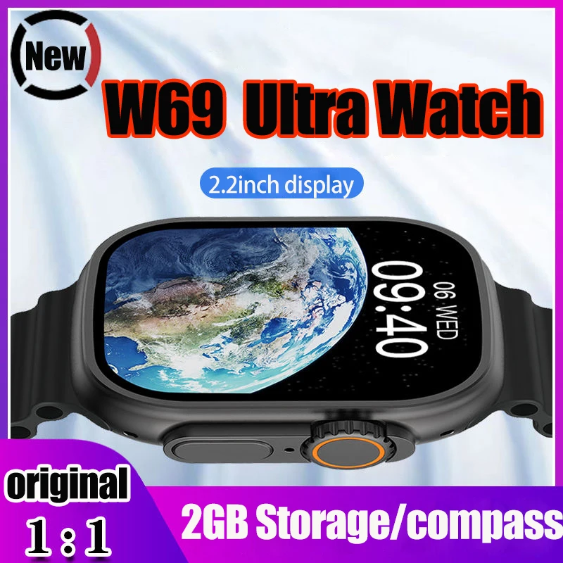 Original W69 Ultra Smart Watch 2GB Storage 49MM Compass NFC BT Call local Music sport Smartwatch for men pk h11
Original W69 Ultra Smart Watch 2GB Storage 49MM Compass NFC BT Call local Music sport Smartwatch for men pk h11