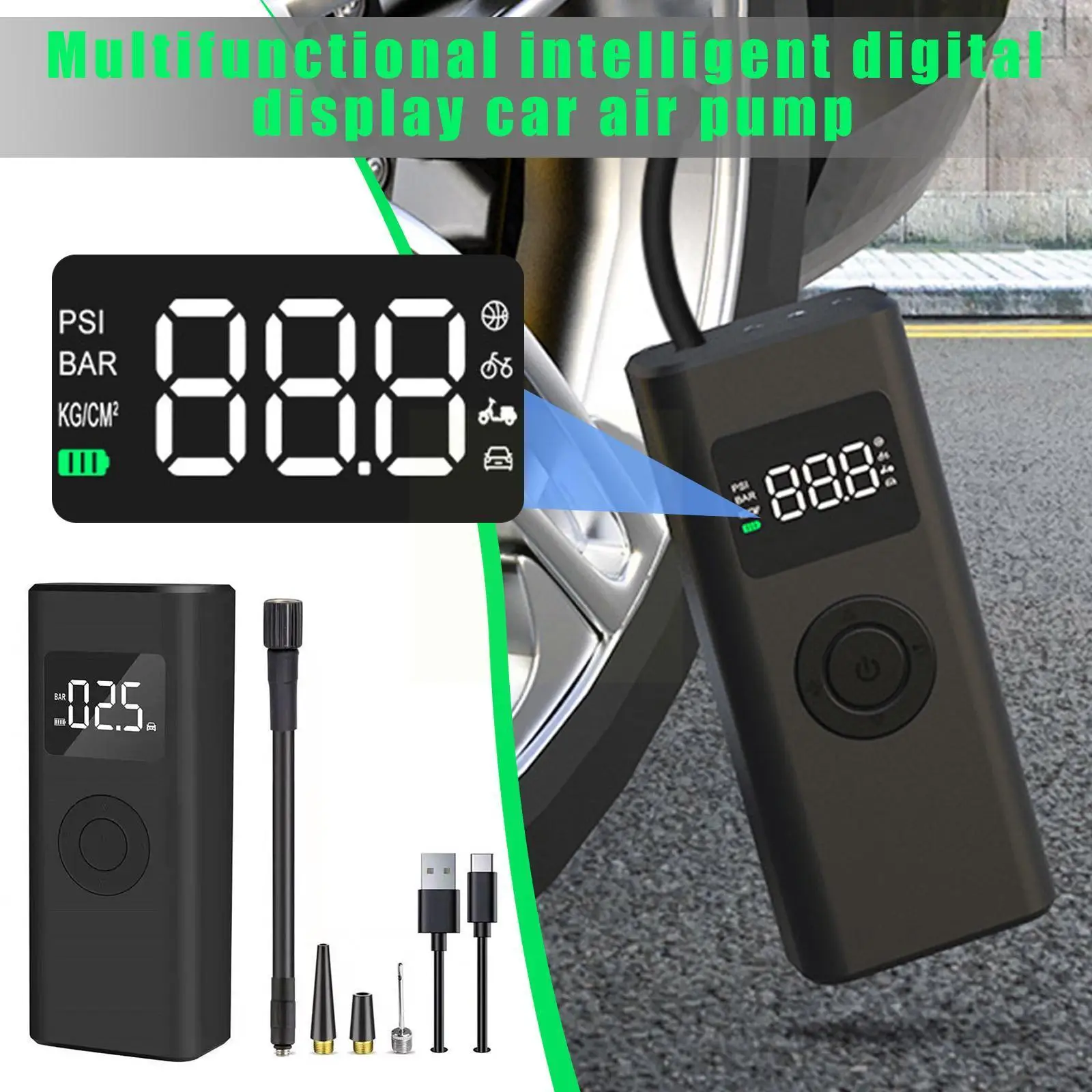 150psi Air Compressor Portable Car Wheels Inflator Inflator Pump Motorcycle Automotive Wireless Air Electric Tire Compresso C7C7
150psi Air Compressor Portable Car Wheels Inflator Inflator Pump Motorcycle Automotive Wireless Air Electric Tire Compresso C7C7