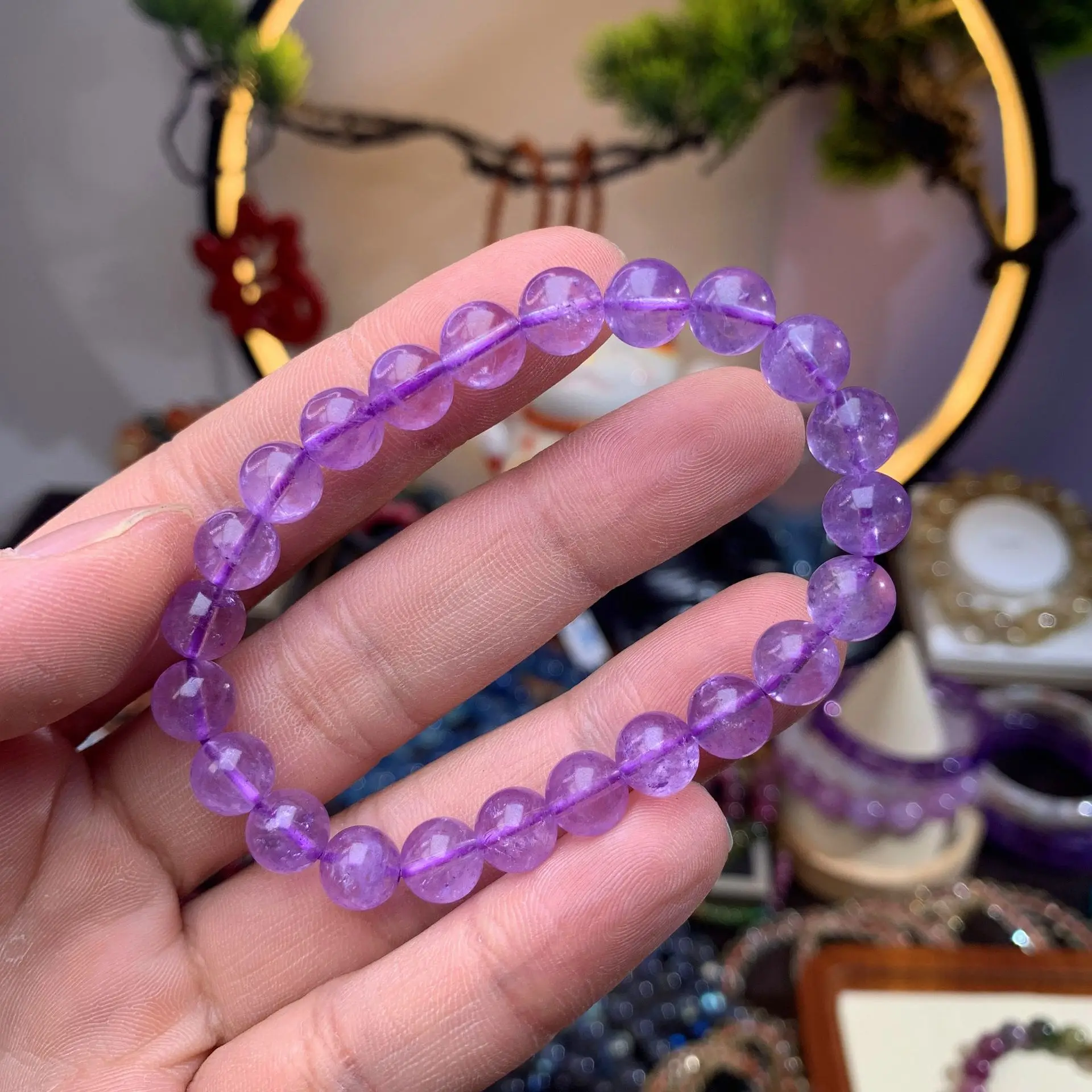 Natural Lavender Purple Amethyst Quartz Clear Round Beads Bracelet 8mm Beads Bracelet Gemstone Wealthy Rare Amethyst AAAAAA
Natural Lavender Purple Amethyst Quartz Clear Round Beads Bracelet 8mm Beads Bracelet Gemstone Wealthy Rare Amethyst AAAAAA