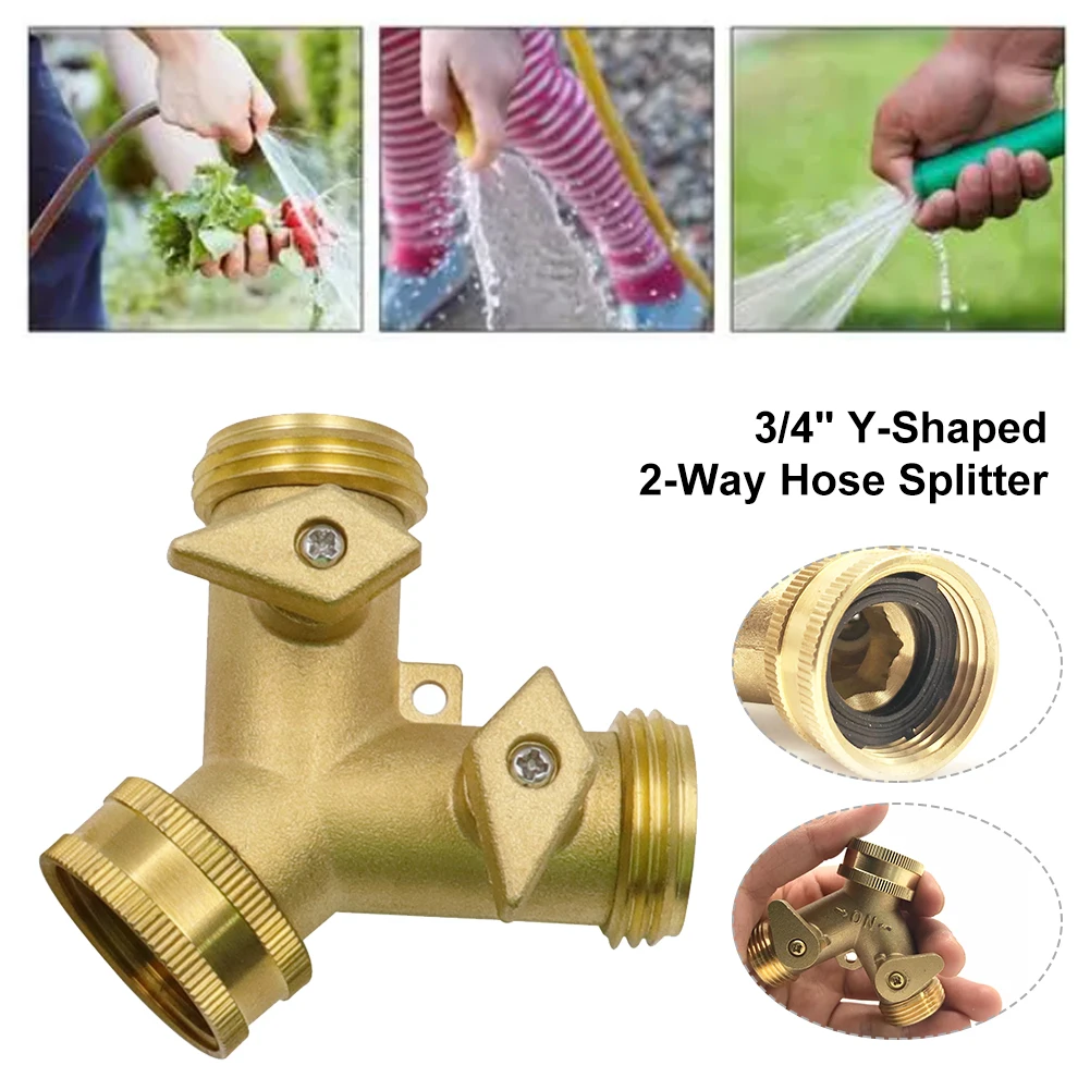 2-Way Garden Tap Water Splitter Copper 3/4" US/EU Style Garden Hose Y Type Watering Adjustable Switch Water Controller Valve
2-Way Garden Tap Water Splitter Copper 3/4" US/EU Style Garden Hose Y Type Watering Adjustable Switch Water Controller Valve