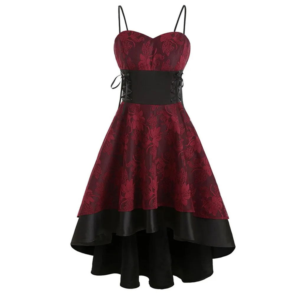 Women Party Dress Vintage 50s 60s Elegant Evening Robes Ruffle Gothic Black Patchwork Lace Designer Dresses 2022 Summer
Women Party Dress Vintage 50s 60s Elegant Evening Robes Ruffle Gothic Black Patchwork Lace Designer Dresses 2022 Summer