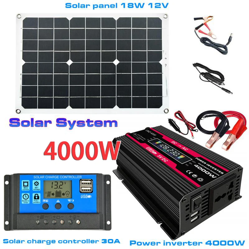 Modified Sine Wave Inverter 4000W DC 12V LED Display Is Suitable for AC 110V 220V Solar Power Converter Voltage Car Inverters 
Modified Sine Wave Inverter 4000W DC 12V LED Display Is Suitable for AC 110V 220V Solar Power Converter Voltage Car Inverters