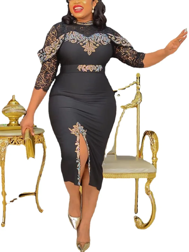Women Yellow Lace Dress Vintage High Neck Lace Sleeve Side Slit Midi Party Formal Event Evening Wedding Guest Gown Elegant Gowns
Women Yellow Lace Dress Vintage High Neck Lace Sleeve Side Slit Midi Party Formal Event Evening Wedding Guest Gown Elegant Gowns