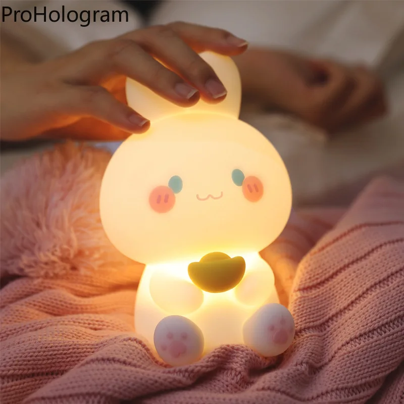 Night Light For Children Rabbit Soft Silicone Sleeping Lamp USB Rechargeable Dimmable Bedside LED Night Lights For Bedroom Decor
Night Light For Children Rabbit Soft Silicone Sleeping Lamp USB Rechargeable Dimmable Bedside LED Night Lights For Bedroom Decor