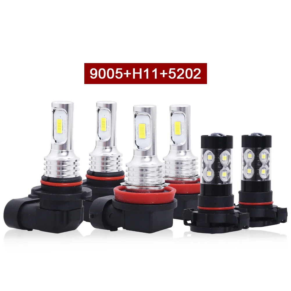 For Chevrolet Suburban Tahoe 2007-2014 Car LED Headlight Fog Bulb Combo Kit 9005 H11 Headlight H16 Fog Light 6000K White 4000LM
For Chevrolet Suburban Tahoe 2007-2014 Car LED Headlight Fog Bulb Combo Kit 9005 H11 Headlight H16 Fog Light 6000K White 4000LM