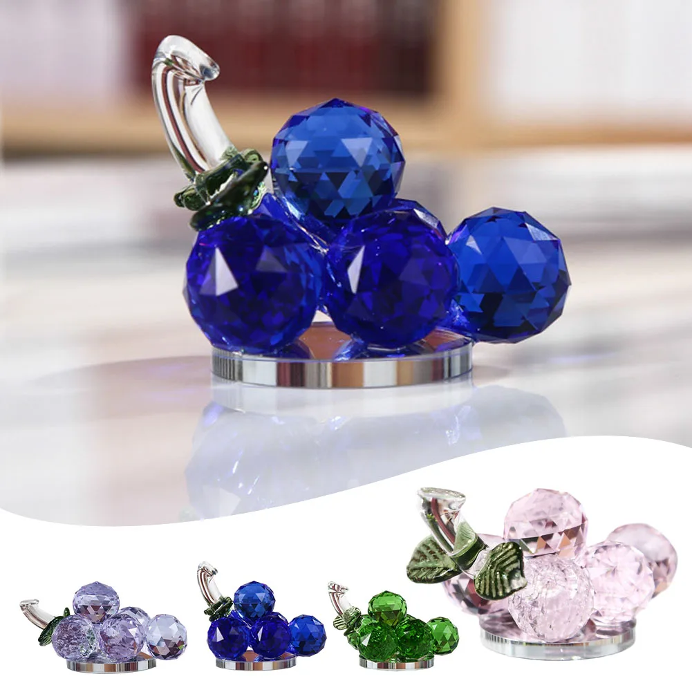 Crystal Grape Table Decor Crystal Fruit Handicraft Ornament Glass Grape Coloured Glaze Decor Lucency Crafts Christmas Gift
Crystal Grape Table Decor Crystal Fruit Handicraft Ornament Glass Grape Coloured Glaze Decor Lucency Crafts Christmas Gift
