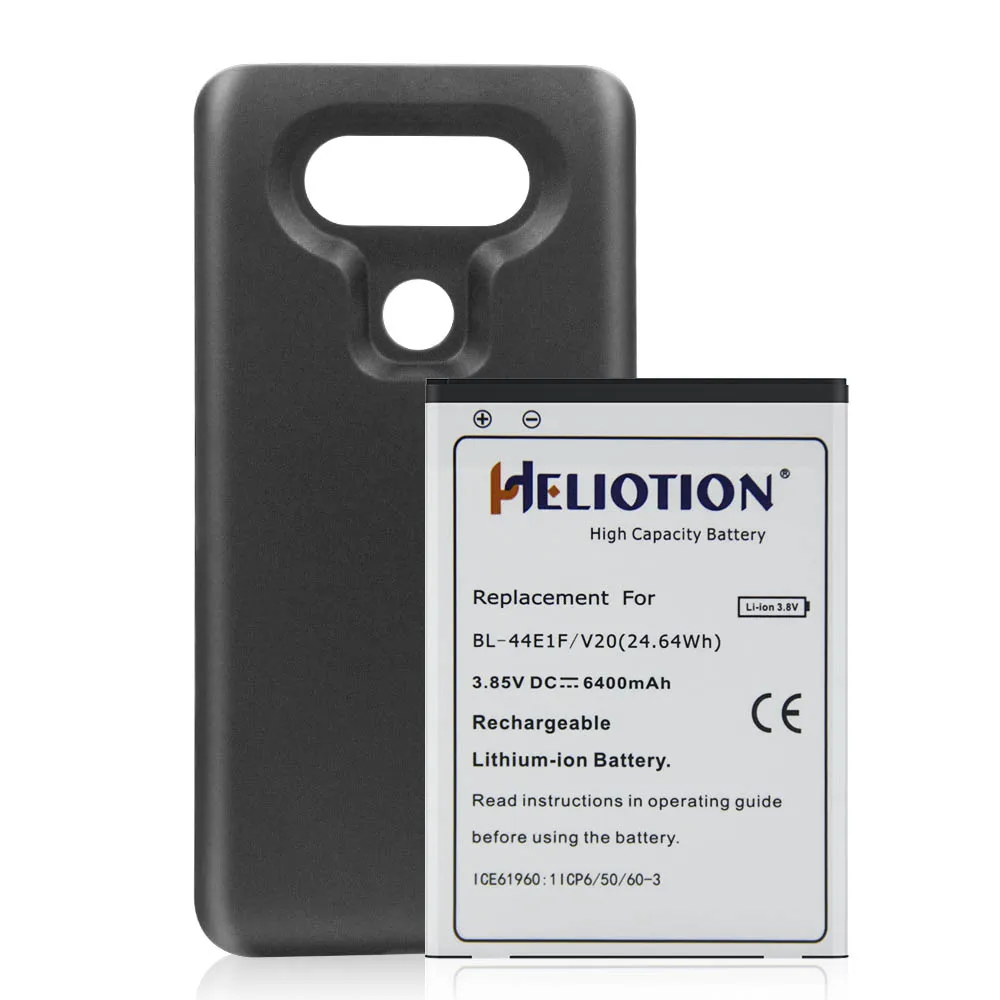 Расширенный аккумулятор Heliotion для LG V20, 6400 мАч, большая емкость, замена оригинальной детской батареи с черным защитным чехлом из ТПУ
Расширенный аккумулятор Heliotion для LG V20, 6400 мАч, большая емкость, замена оригинальной детской батареи с черным защитным чехлом из ТПУ