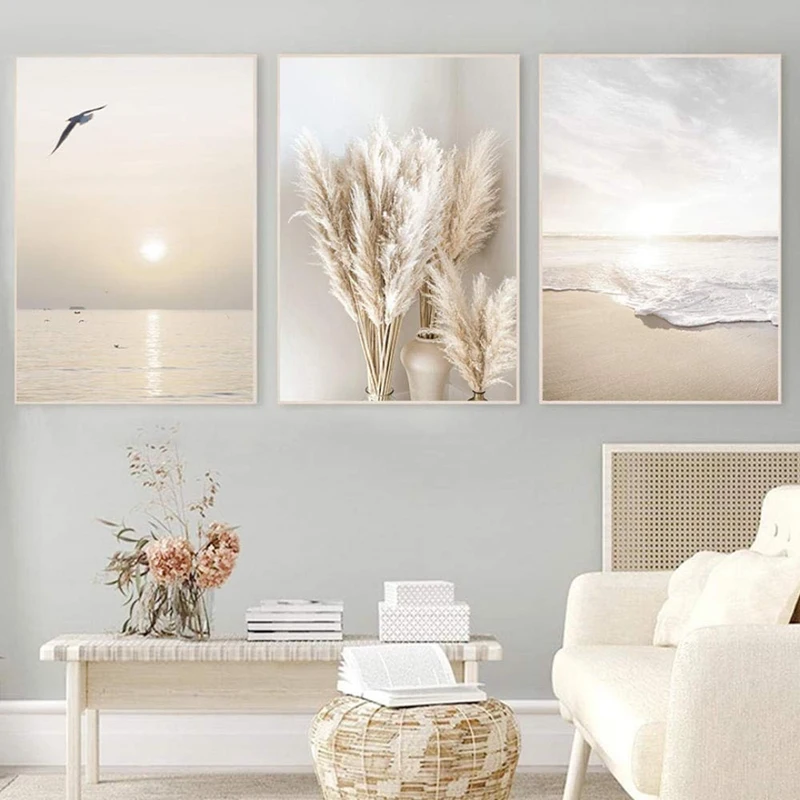 3Pcs Beige Grass Sunset Beach Palm Tree Canvas Painting Nordic Posters And Prints Wall Pictures For Living Room Decor
3Pcs Beige Grass Sunset Beach Palm Tree Canvas Painting Nordic Posters And Prints Wall Pictures For Living Room Decor