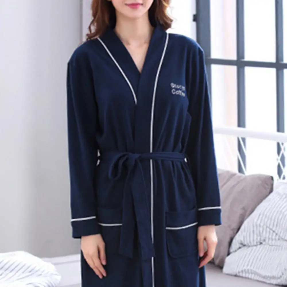 Soft Women Solid Color Sleepwear Fashion Long Sleeve Pockets Bath Robe Home Gown Sleepwear
Soft Women Solid Color Sleepwear Fashion Long Sleeve Pockets Bath Robe Home Gown Sleepwear